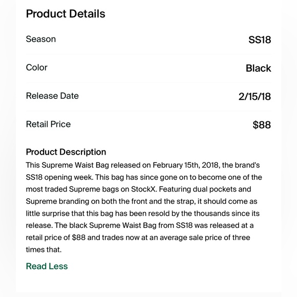 Supreme Men’s waist bag SS18 black - Picture 16 of 17